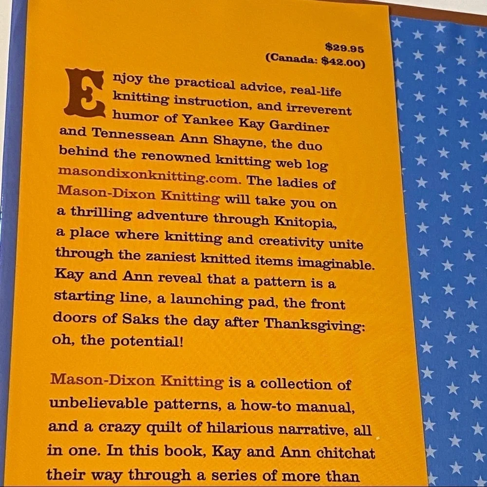 Mason Dixon Knitting Knit Patterns Craft Hardcover Book